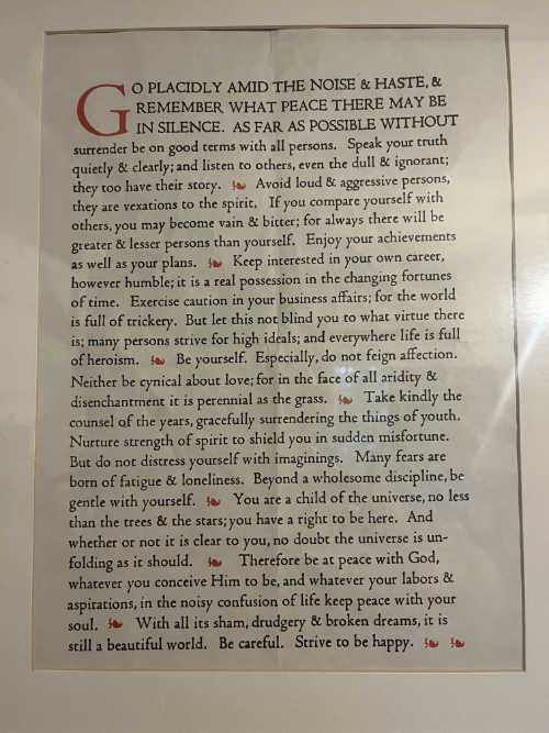 Desiderata poem